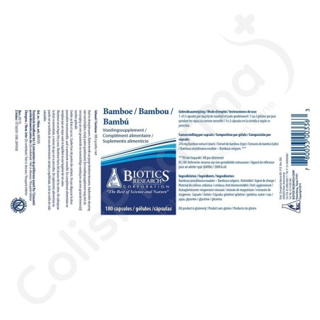 Biotics Bambou - 180 capsules