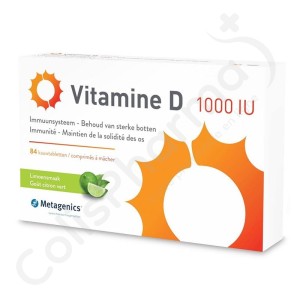 Vitamine D 1000 IU - 84 comprimés à croquer