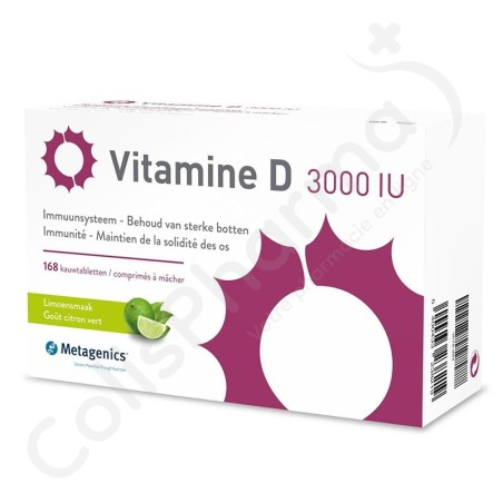 Vitamine D 3000 IU - 168 kauwtabletten