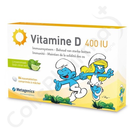 Vitamine D 400 IU - 84 comprimés à croquer