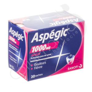 Aspégic Adulte 1000 mg - 20 sachets