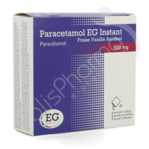 Paracetamol EG Instant Vanille-Fraise 500 mg - 20 sachets