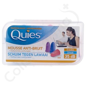 Quies Protection Auditive Mousse Disco - 3 paires