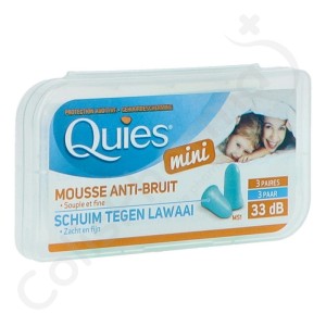 Quies Protection Auditive Mousse Mini - 3 paar