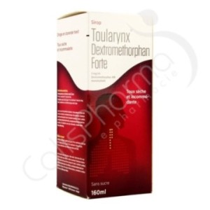 Toularynx Dextromethorphan Forte Toux Sèche Sans Sucre 3 mg/ml - Sirop 160 ml