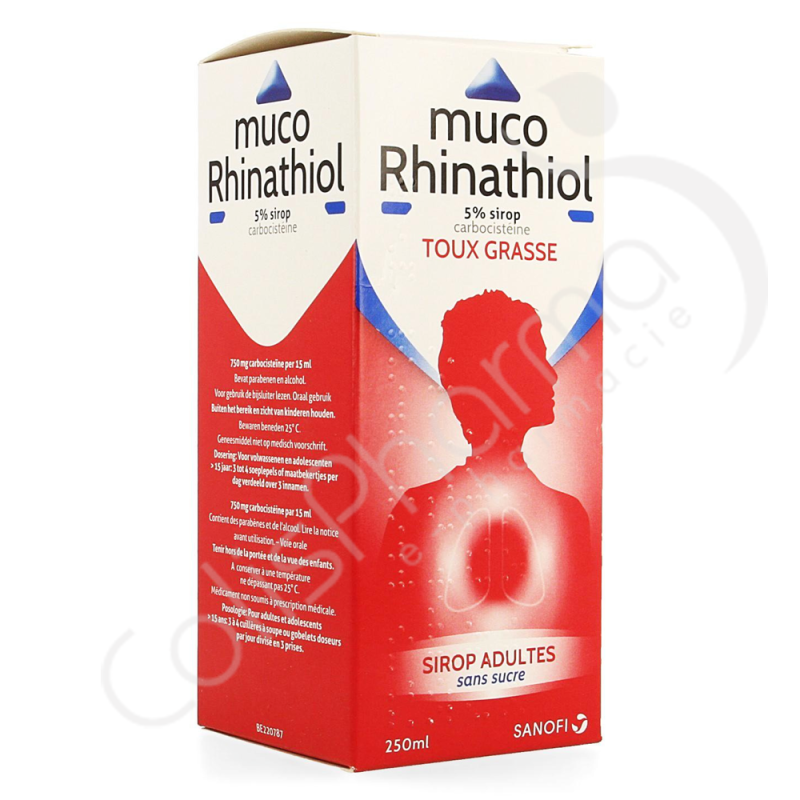 Muco Rhinathiol 5% Sans Sucre Sirop 250 ml - ColisPharma