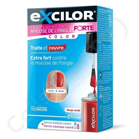 Excilor Forte Mycose Ongle - 30 ml + Vernis 8 ml Excilor Forte Mycose Ongle - 30 ml + Vernis 8 ml