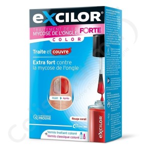 Excilor Forte Color Red Schimmelnagel - 30 ml + Nagellak 8 ml