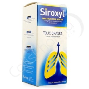 Siroxyl Zonder Suiker 250 mg/5 ml - Siroop 300 ml