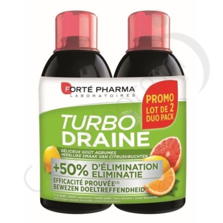 Forté Pharma Turbodraine Agrumes - 2 x 500 ml