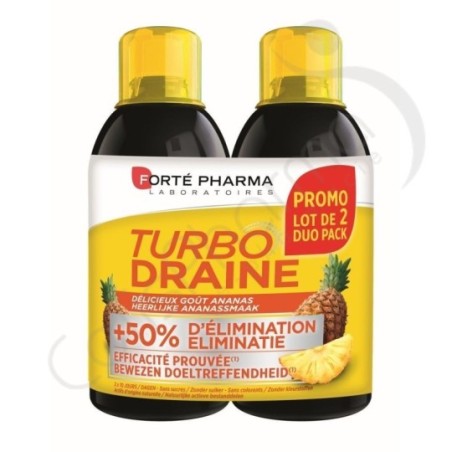 Forté Pharma Turbodraine Ananas - 2 x 500 ml