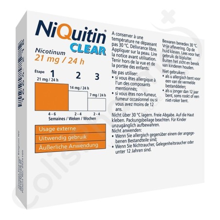 NiQuitin Clear 21 mg - 14 pleisters