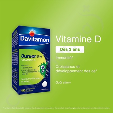 Davitamon Vitamine D Junior Citroen - 150 tabletten
