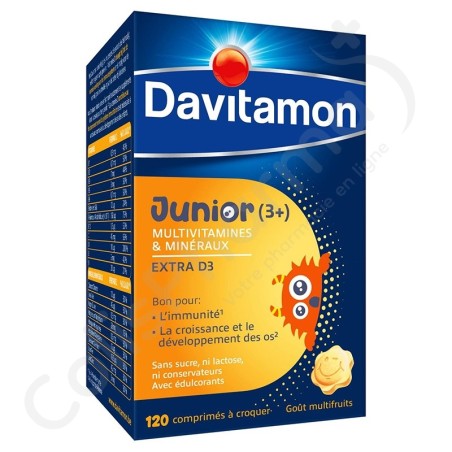 Davitamon Junior Multivitaminen Multifruits - 120 tabletten