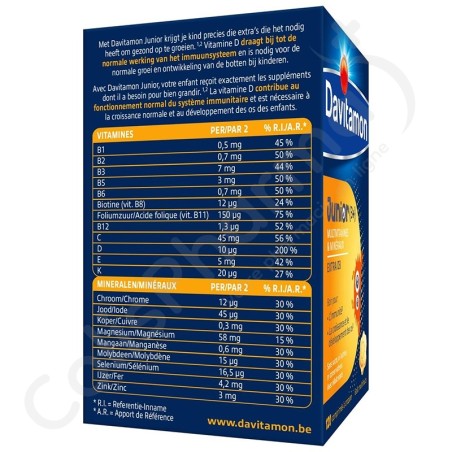 Davitamon Junior Multivitaminen Multifruits - 120 tabletten
