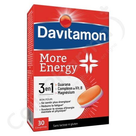 Davitamon More Energy 3 en 1 - 30 comprimés