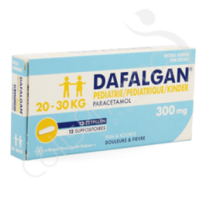 Dafalgan Pediatrie 300 mg - 12 zetpillen