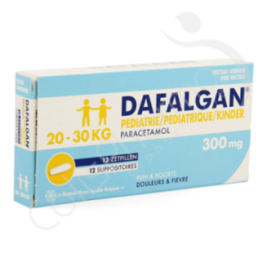 Dafalgan Pédiatrique 300 mg - 12 suppositoires