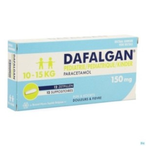 Dafalgan Pediatrie 150 mg - 12 zetpillen