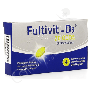 Fultivit-D3 20 000 UI - 4 capsules molles
