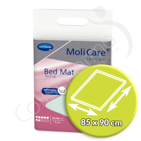 Molicare Bed Mat Textile 7 Gouttes 85 x 90 cm - 1 alèse