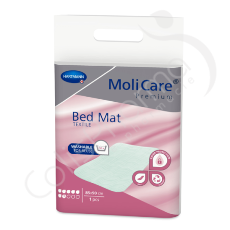 Molicare Bed Mat Textile 7 Druppels 85 x 90 cm - 1 onderlegger