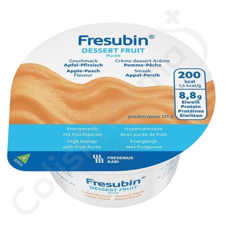 Fresubin Dessert Purée Pomme/Pêche - 4x125 g