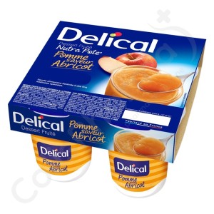 Delical Dessert Nutra'Pote Appel-Abrikoos - 4x125 g