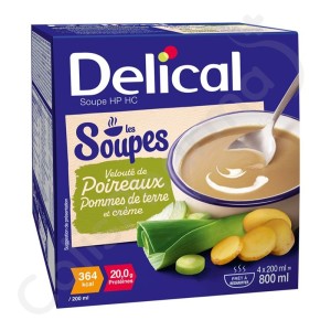 Delical Soep Prei Aardappelen & room - 4x200 ml
