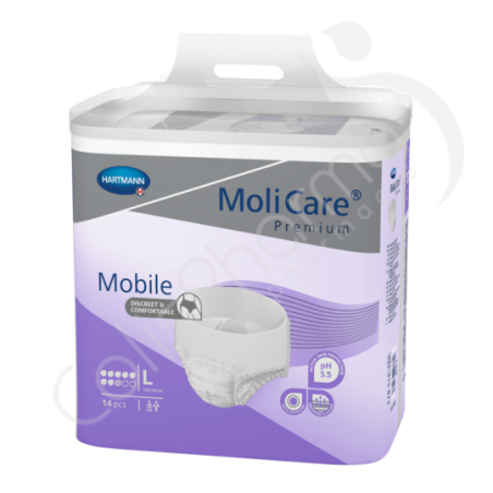 Molicare Mobile 8 Gouttes Large - 14 slips absorbants