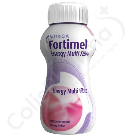 Fortimel Energy Multi Fibre Aardbei - 4x200 ml