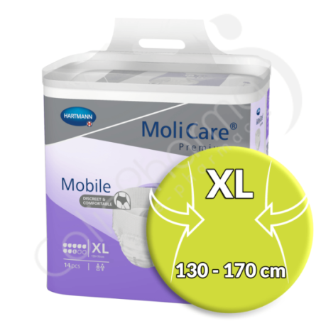 Molicare Mobile 8 Druppels Extra Large - 14 incontinentiebroekjes