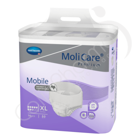 Molicare Mobile 8 Druppels Extra Large - 14 incontinentiebroekjes