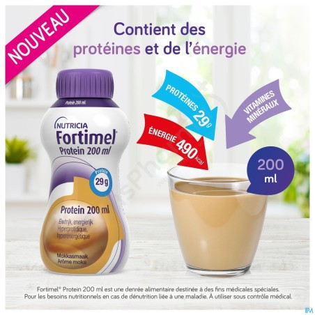 Fortimel Protein Sensations 2.4 kcal Tropical-Gingembre - 4x200 ml