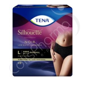 Tena Silhouette Normal Noir Large - 9 sous-vêtements protecteurs