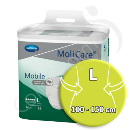 Molicare Mobile 5 Druppels Large - 14 incontinentiebroekjes