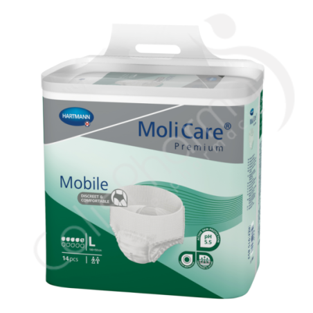 Molicare Mobile 5 Druppels Large - 14 incontinentiebroekjes