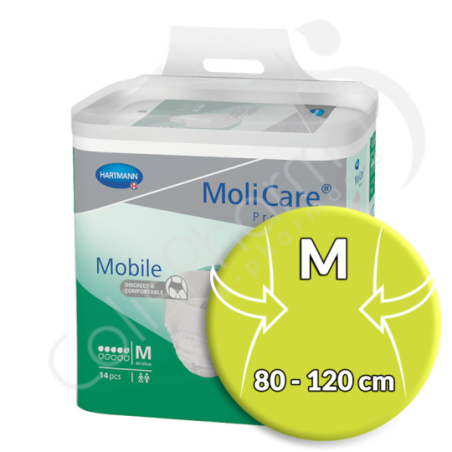 Molicare Mobile 5 Gouttes Medium - 14 slips absorbants Molicare Mobile 5 Gouttes Medium - 14 slips absorbants