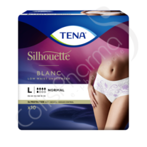 Tena Silhouette Normal Blanc Large - 10 sous-vêtements protecteurs