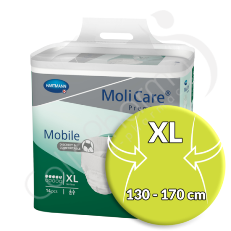 Molicare Mobile 5 Druppels Extra Large - 14 incontinentiebroekjes