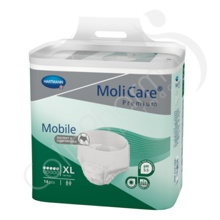 Molicare Mobile 5 Druppels Extra Large - 14 incontinentiebroekjes