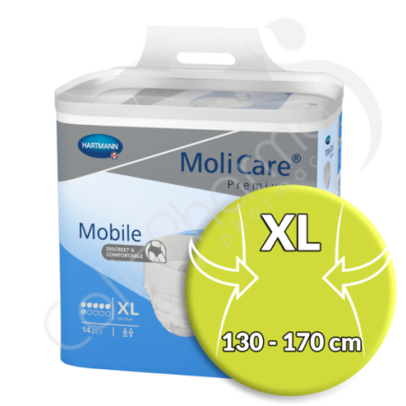 Molicare Mobile 6 Gouttes Extra Large - 14 slips absorbants