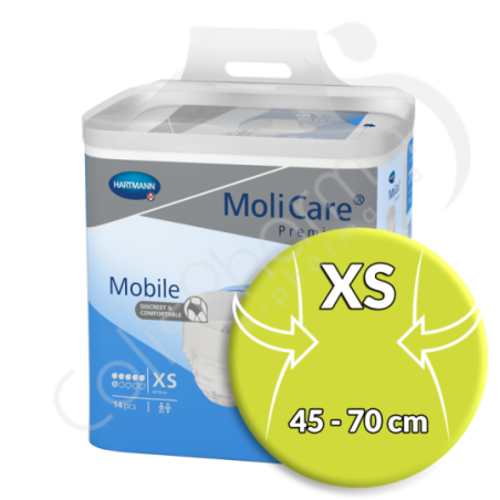 Molicare Mobile 6 Gouttes Extra Small - 14 slips absorbants