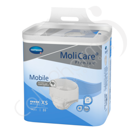 Molicare Mobile 6 Gouttes Extra Small - 14 slips absorbants