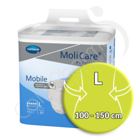 Molicare Mobile 6 Gouttes Large - 14 slips absorbants