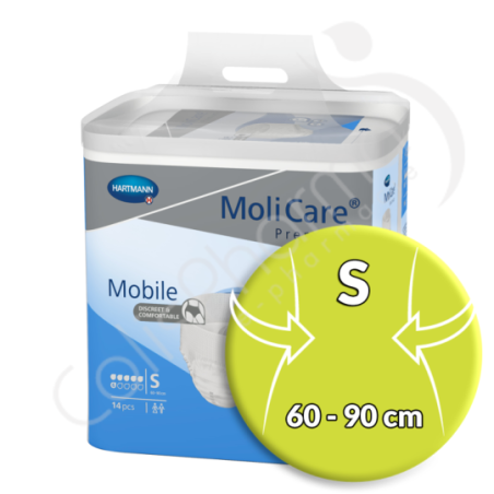 Molicare Mobile 6 Gouttes Small - 14 slips absorbants Molicare Mobile 6 Gouttes Small - 14 slips absorbants