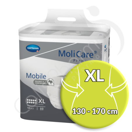 Molicare Mobile 10 Gouttes Extra Large - 14 slips absorbants