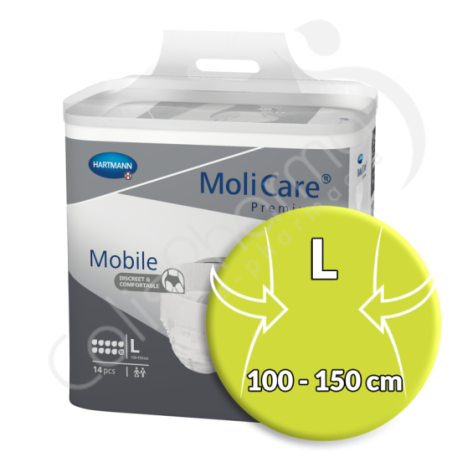 Molicare Mobile 10 Gouttes Large - 14 slips absorbants