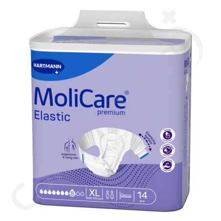Molicare Elastic 8 Druppels Extra Large - 14 kleefluiers