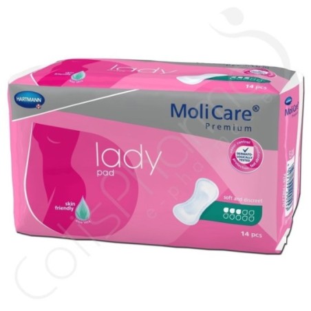 Molicare Lady Pad 3 Gouttes - 14 protections anatomiques